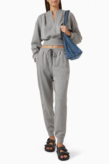Side Snaps Sweatpants in Cotton