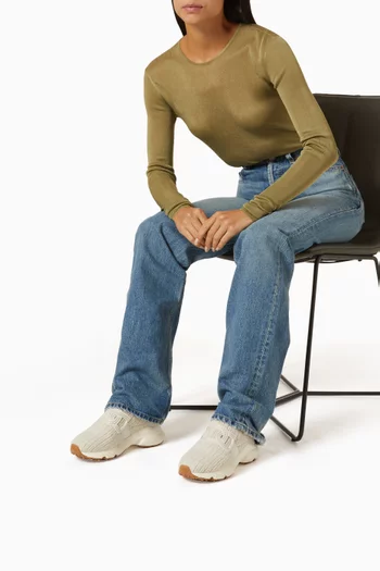 Kate Slip-on Sneakers in Mohair-blend Knit
