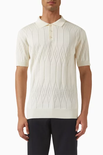Journey Knit Polo Shirt in Cotton Blend