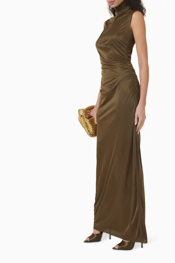 Victoria Maxi Dress in Satin