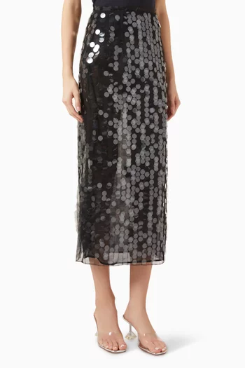 Dia Sequin-embellished Midi Skirt