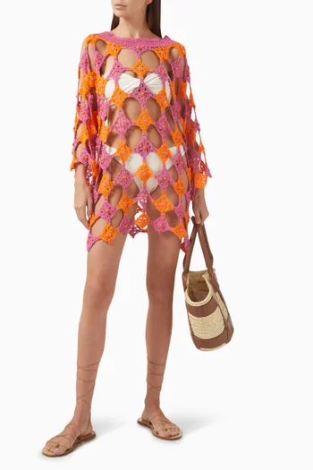 Siwa Mini Dress in Crochet