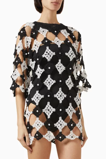 Siwa Mini Dress in Crochet