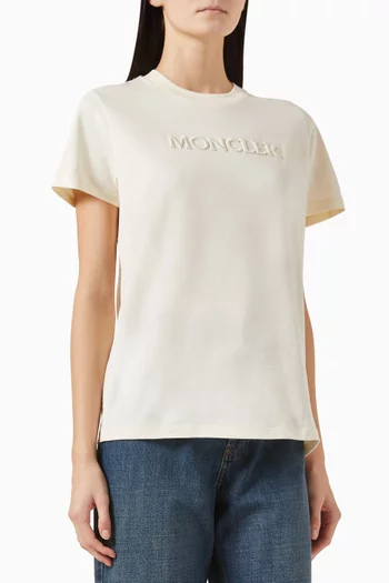 Logo-embroidered T-shirt in Cotton
