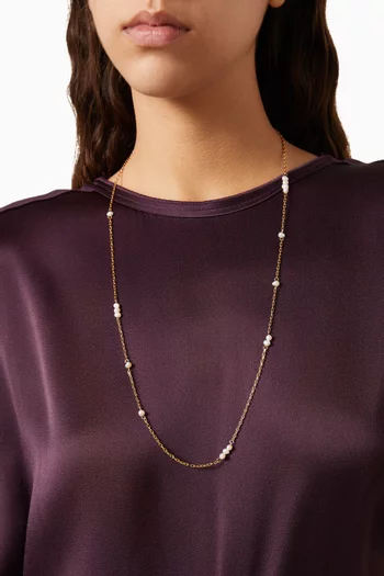 Pure Love Lariat Necklace in 18kt Gold-plated Brass