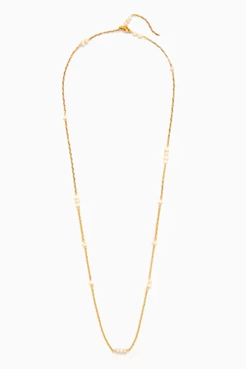 Pure Love Lariat Necklace in 18kt Gold-plated Brass
