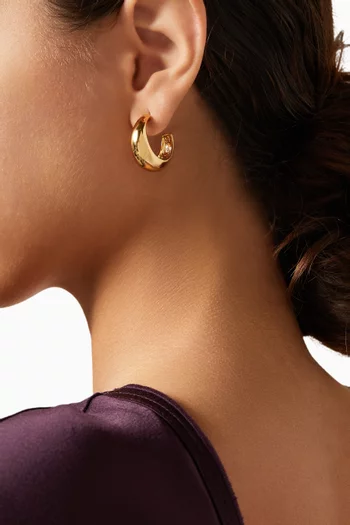 Marina Bay Hoop Earrings in 18kt Gold-plated Brass