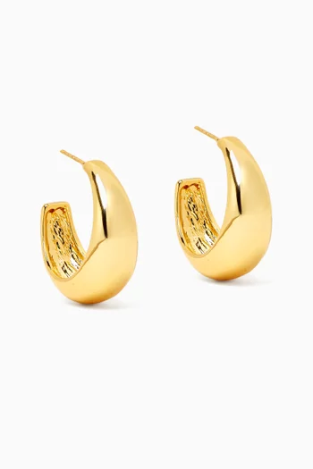 Marina Bay Hoop Earrings in 18kt Gold-plated Brass