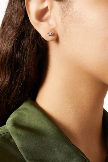 No Envy Evil Eye Single Earring in Gold-plated Sterling Silver