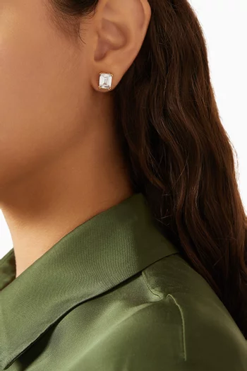 Elizabeth Cubic Zirconia Stud Earrings in 18kt Gold-plated Brass