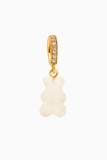 Fizzy Nostalgia Bear Connector Pendant in 18kt Gold-plated Brass