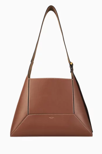 Medium Diamond Hobo Shoulder Bag in Leather