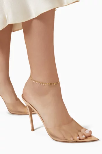 Lumi Pendant Anklet in Gold-plated Steel