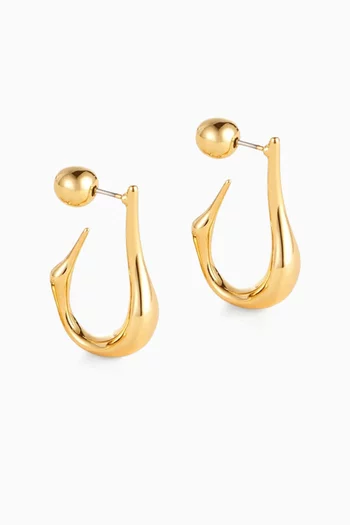 Small Colette Hoop Earrings in Gold-tone Brass