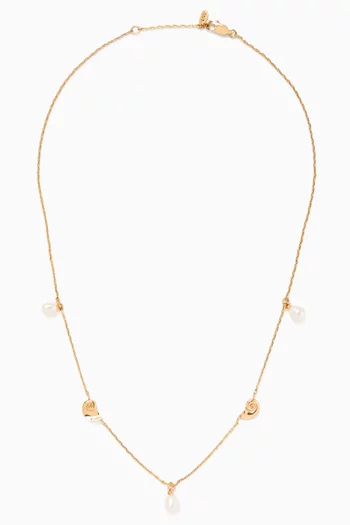 Lucille Pendant Necklace in Gold-plated Steel