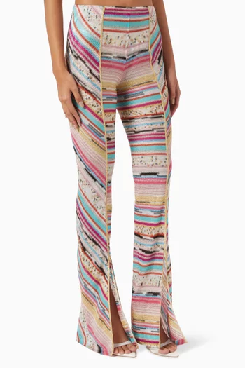 Slit Pants in Rayon Blend