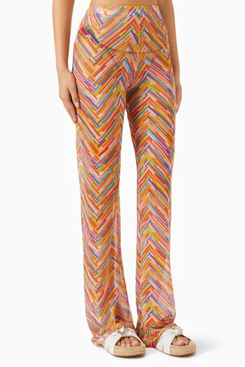 Zigzag Cover-up Pants in Stretch Nylon