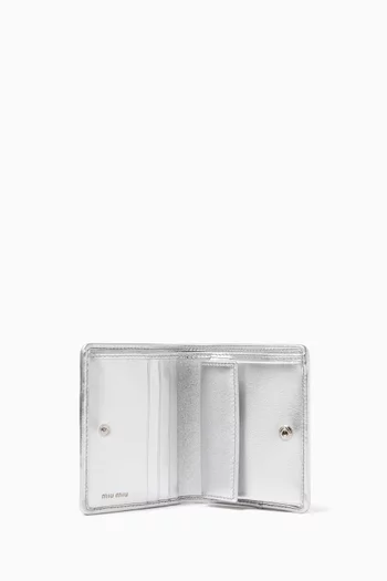 Small Matelassé Flap Wallet in Nappa Leather