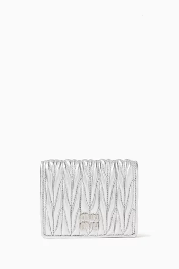 Small Matelassé Flap Wallet in Nappa Leather