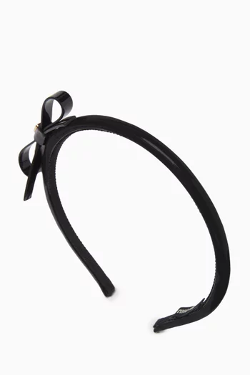 Bow Headband in Patent Leather