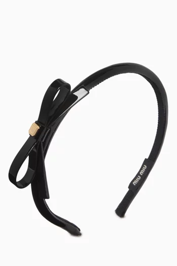 Bow Headband in Patent Leather