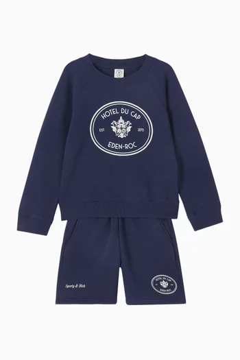 شورت رياضي بشعار Eden صوف قطني