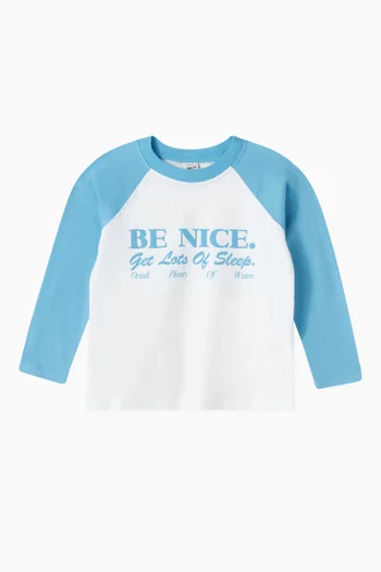 Be Nice Baseball T-shirt in Cotton