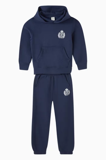Crest Logo Hoodie in Cotton-fleece