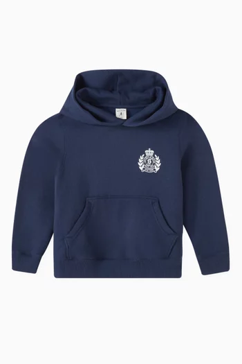 Crest Logo Hoodie in Cotton-fleece
