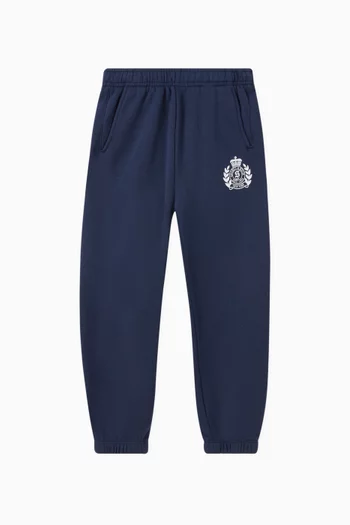 Crest Logo Sweatpants in Cotton-fleece
