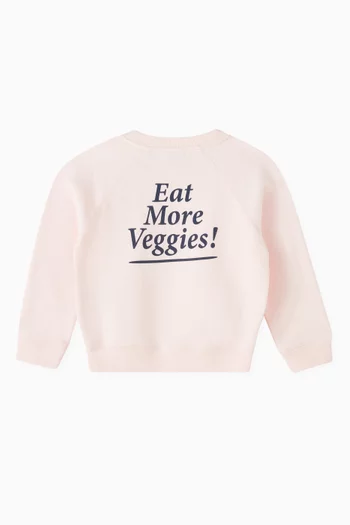 Eat More Veggies Sweatshirt in Cotton-fleece