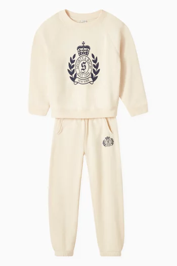 Crest Logo Sweatshirt in Cotton-fleece