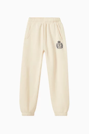 Crest Logo Sweatpants in Cotton-fleece