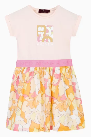 Floral Dress in Cotton-blend