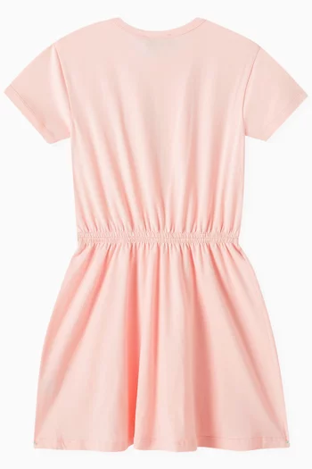 Graphic Logo Dress in Cotton