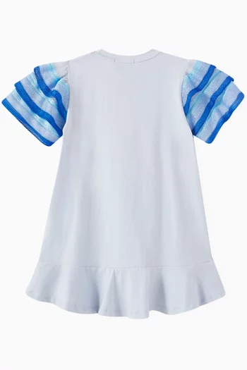 Lock Graphic Dress in Cotton-jersey
