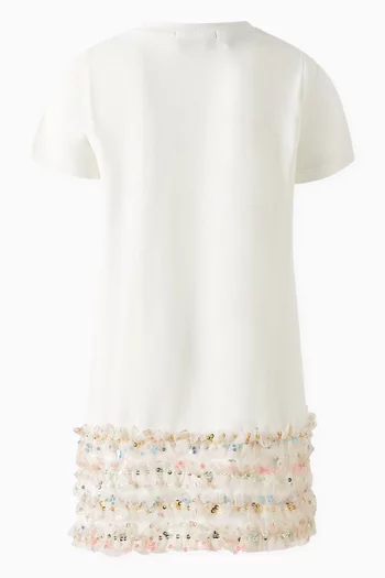 Sequins T-shirt Dress in Cotton