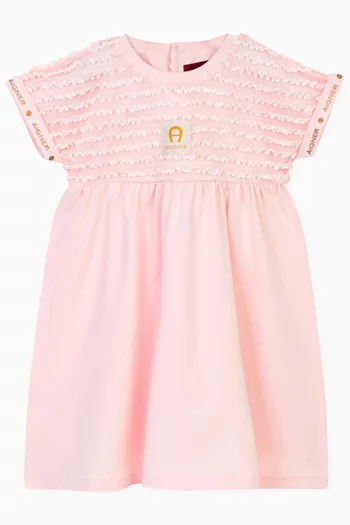 Logo Badge Dress in Cotton