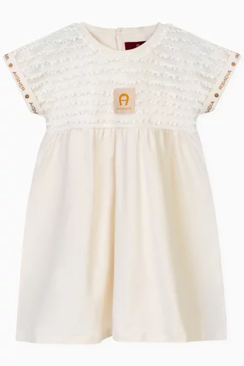 Logo Badge Dress in Cotton