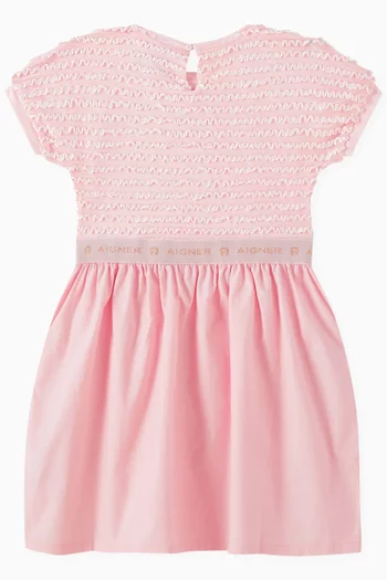 Logo Dress in Cotton
