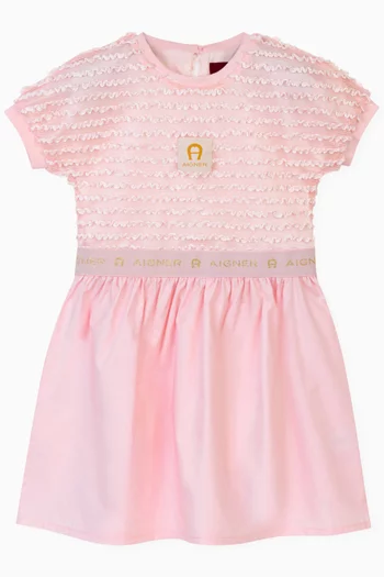 Logo Dress in Cotton