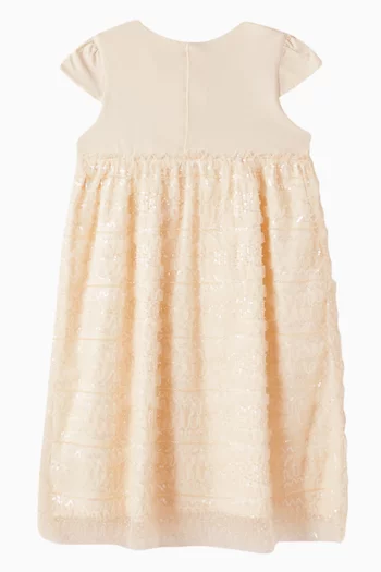 Beaded A-line Dress in Tulle