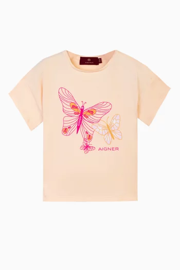 Logo Butterfly T-Shirt in Cotton-jersey