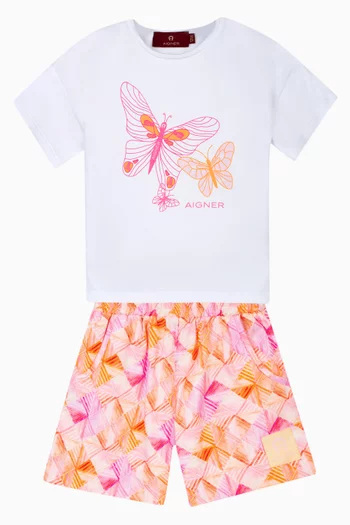 Batiste Printed Shorts in Poplin Cotton