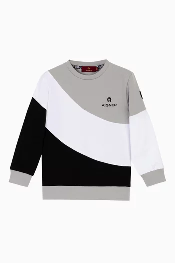 Colourblock Sweatshirt in Cotton