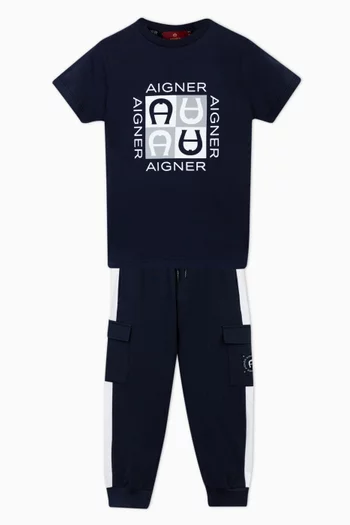 Logo Cargo Sweatpants in Jersey