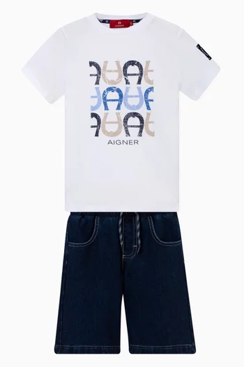 Logo Print T-shirt in Cotton