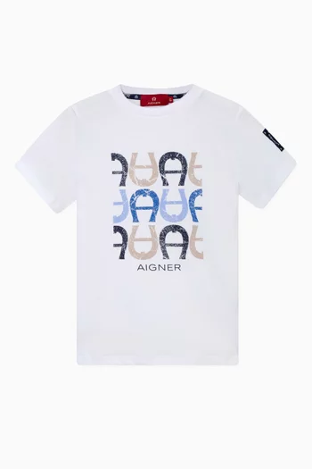 Logo Print T-shirt in Cotton