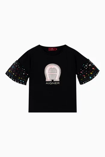 Tulle & Sequins T-shirt in Cotton
