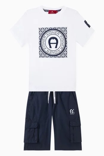Square Logo Graphic T-shirt in Cotton